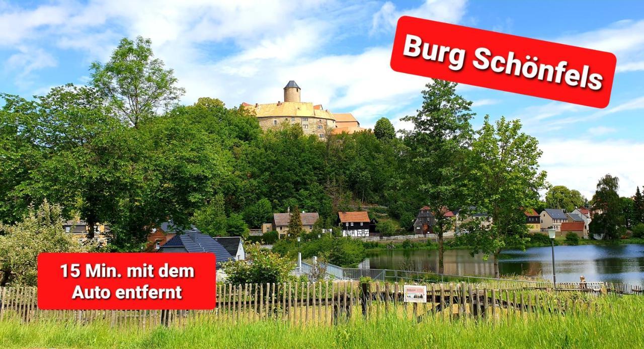 Ferienwohnung "Blick Mylau" - Naehe Freizeitpark Plohn & Weltgroesster Ziegelsteinbruecke Райхенбах-им-Фогтланд Екстериор снимка