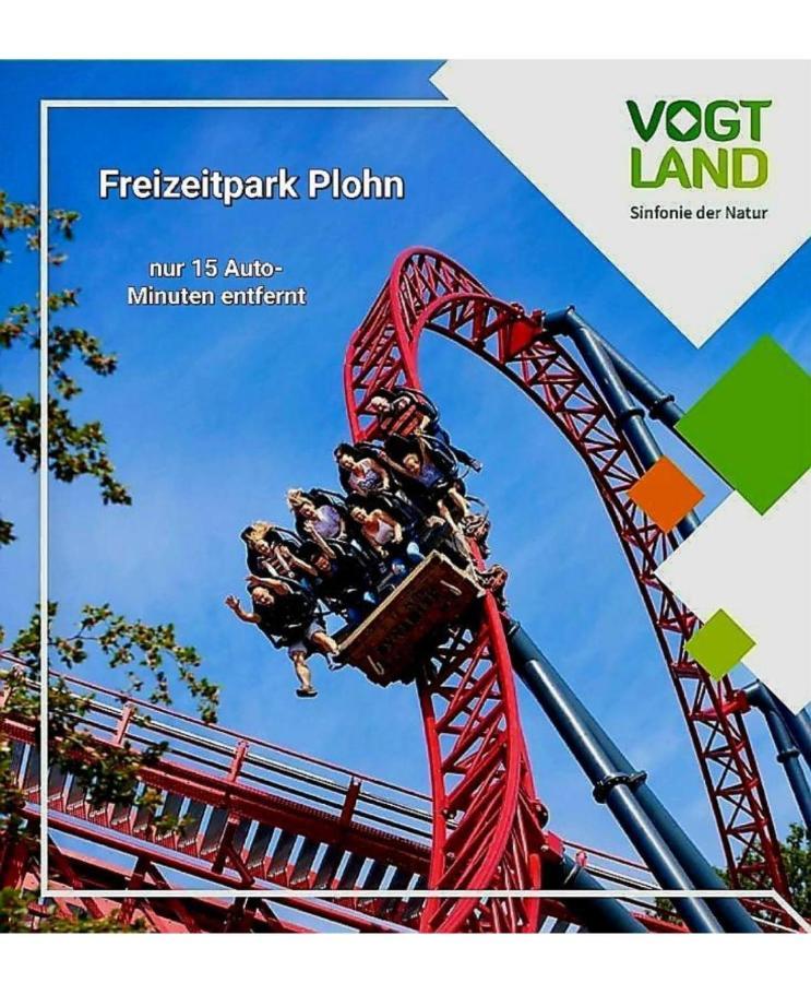 Ferienwohnung "Blick Mylau" - Naehe Freizeitpark Plohn & Weltgroesster Ziegelsteinbruecke Райхенбах-им-Фогтланд Екстериор снимка